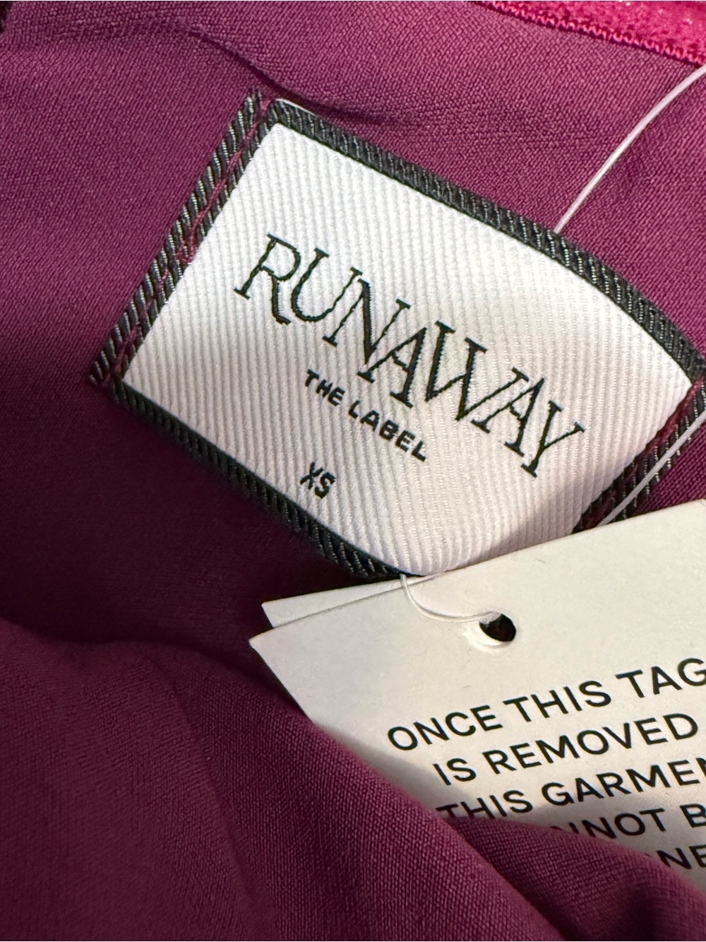 Runaway The Label Lillie Corset Maxi Dress Plum Mesh Strapless Formal XS NWT - Picture 7 of 8